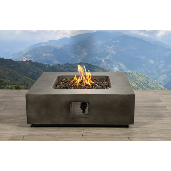 Orren Ellis Grice Concrete Propane Gas Fire Pit Table & Reviews Wayfair